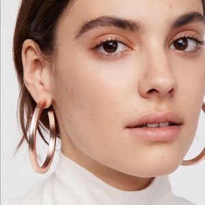 Free People rose gold hoops